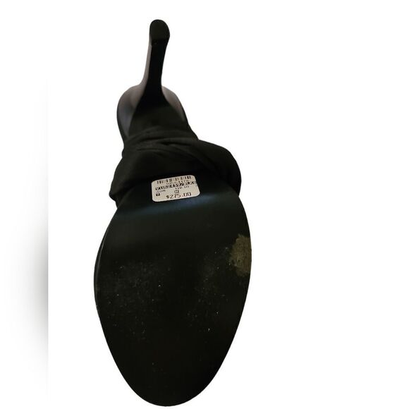 DVF Black Suede Lace Up Heels Size 7M - Picture 5 of 9